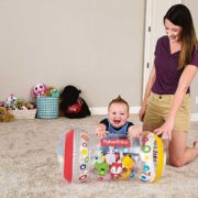 FISHER PRICE Baby válec nafukovací s míčky na lození transparentní