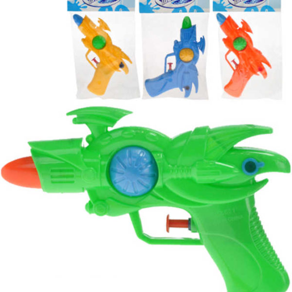 Pistole na vodu dětská 17cm plastová 4 barvy v sáčku