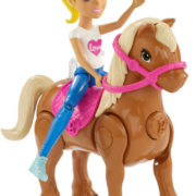 MATTEL BRB Barbie On The Go mini panenka kloubová set s koníkem chodí