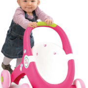 SMOBY Odstrkovadlo 2v1 Minikiss Baby Walker růžový kočárek pro panenky Plast