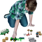 Farma herní set traktor s vlečkou s figurkami a doplňky plast 2 druhy v krabici