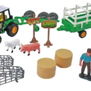 Farma herní set traktor s vlečkou s figurkami a doplňky plast 2 druhy v krabici