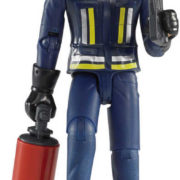 BRUDER 60100 Figurka hasič 11cm set s doplňky plast