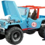 BRUDER 02541 Auto jeep terénní Cross Country modrý set s figurkou a doplňky
