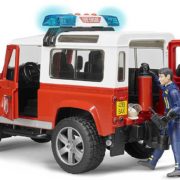 BRUDER 02596 Auto Land Rover hasiči set s figurkou a doplňky Světlo Zvuk