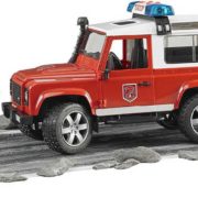 BRUDER 02596 Auto Land Rover hasiči set s figurkou a doplňky Světlo Zvuk