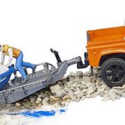 BRUDER 02599 Auto Land Rover s přívěsem set s figurkou a vodním skútrem 1:16