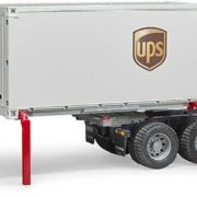 BRUDER 03581 Auto Scania R UPS přeprava peněz set s vozíkem a paletami
