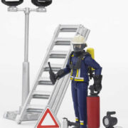 BRUDER 62700 Hasičský set figurka požárník s žebříkem a doplňky 1:16 plast