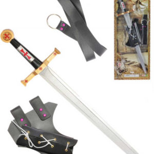 Rytířská sada meč 63cm s pouzdrem a opaskem na kartě plast