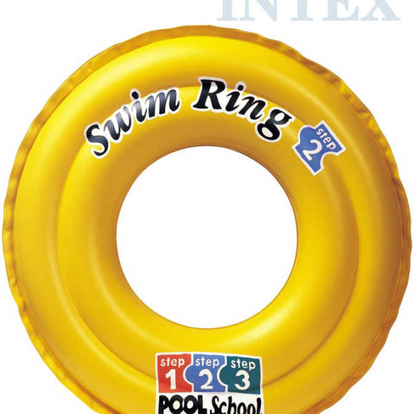 INTEX Kruh plavací DeLuxe 51cm nafukovací oranžové kolo do vody