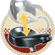 SMOBY Baby tříkolka Zooky červená kovová s rodičovským madlem