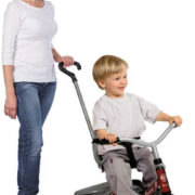 SMOBY Baby tříkolka Zooky červená kovová s rodičovským madlem