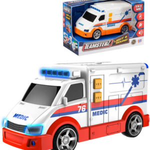 Teamsterz autíčko sanitka bílá ambulance 15cm na baterie Světlo Zvuk v krabici