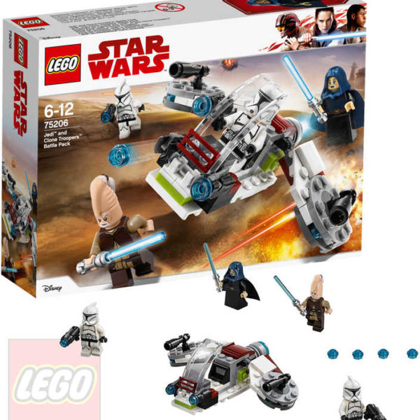 LEGO STAR WARS Bitevní balíček Jediů a klonových vojáků 75206 STAVEBNICE