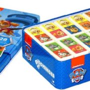 Hra Domino Tlapková Patrola 28 kamenů v plechové krabičce plast