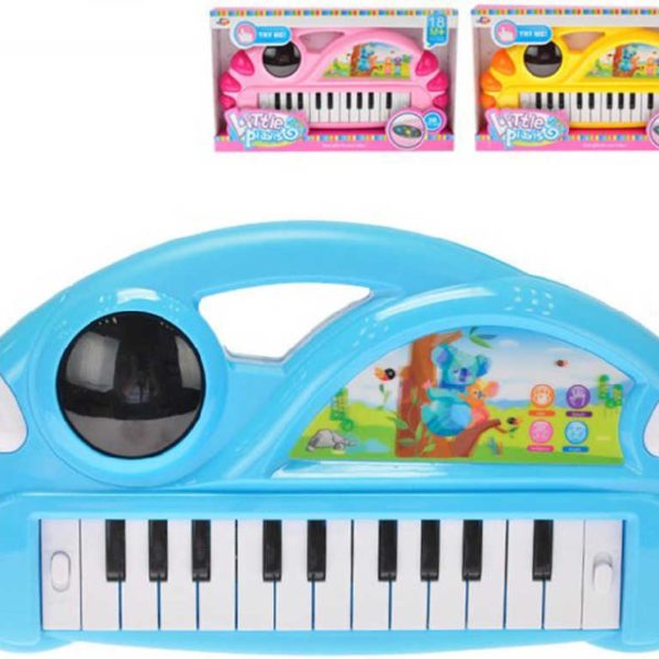 Baby pianko 34x18cm dětský keyboard na baterie Světlo Zvuk 3 barvy