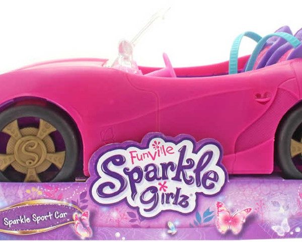 Sparkle Girlz auto závodní sportovní růžové plastový kabriolet