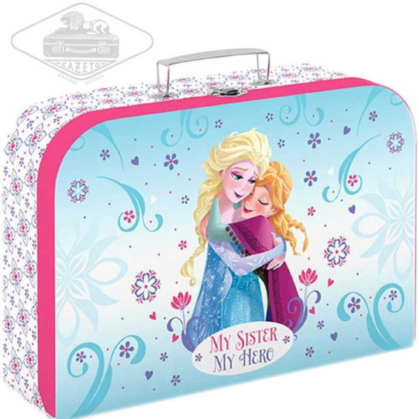 KAZETO Kufr dětský Frozen (Ledové Království) velký lepenkový kufřík