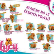 PLYŠ Pejsek štěňátko Lucy 29cm reaguje na 15 povelů Zvuk *PLYŠOVÉ HRAČKY*