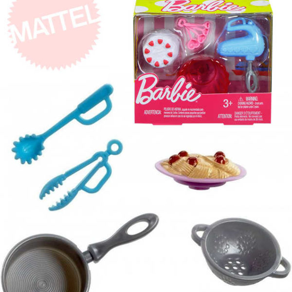 MATTEL BRB Vaření a pečení kuchyňský set pro panenku Barbie 3 druhy
