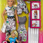 MATTEL BRB Barbie D.I.Y. Crayola vybarvování šatů set s panenkou a doplňky