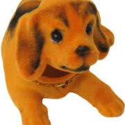 Pes s kývací hlavou ležící 15cm dekorace plast 3 barvy