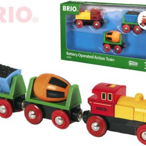 BRIO Mašinka elektrická set se 2 vagónky na baterie k vláčkodráze 33319 Světlo