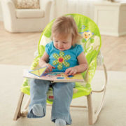 FISHER PRICE Baby sedátko houpací pro miminko batole Rainforest s hrazdičkou