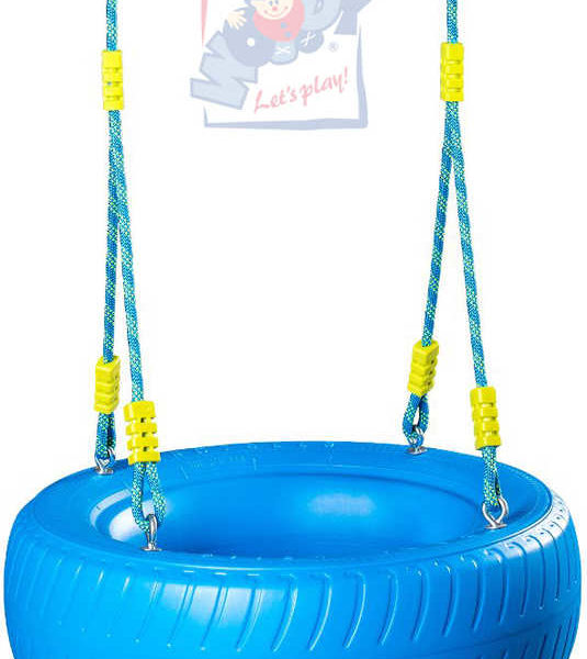 WOODY Dětská houpačka závěsná houpací pneumatika modrá plastová
