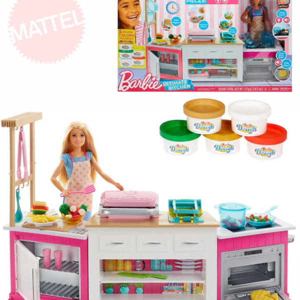 MATTEL BRB Kuchyně snů set panenka Barbie s modelínou a doplňky Světlo Zvuk