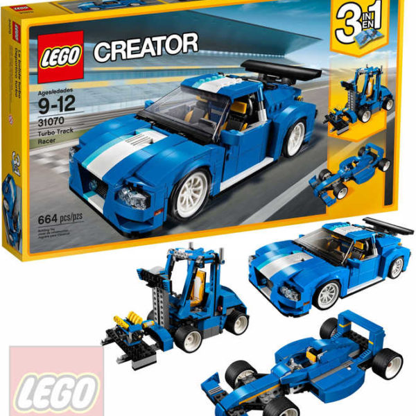 LEGO CREATOR Turbo závodní auto modré 3v1 31070 STAVEBNICE