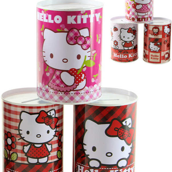 Pokladnička dětská kovová Hello Kitty kulatá kasička 6 druhů