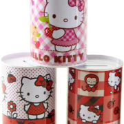 Pokladnička dětská kovová Hello Kitty kulatá kasička 6 druhů