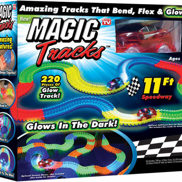 Magic Track Dráha magická svítící ve tmě set 220ks s autíčkem na baterie Světlo