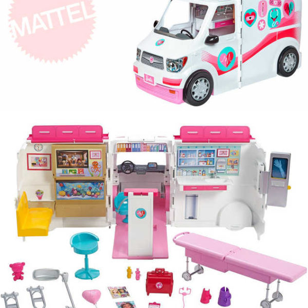 MATTEL BRB Barbie klinika na kolech set lékařské auto ordinace 2v1 s doplňky