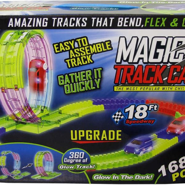 Magic Track Dráha magická svítící ve tmě set 168ks s autíčkem na baterie Světlo Magic Track Dráha magická svítící ve tmě set 168ks s autíčkem na baterie Světlo