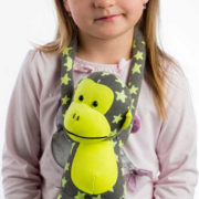 PLYŠ Baby opička svítící ve tmě 45cm šedo-žlutá s hvězdičkami fosforeskující