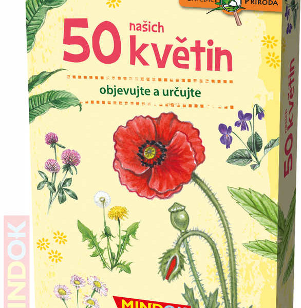 MINDOK HRA kvízová Expedice Příroda: 50 našich květin naučná