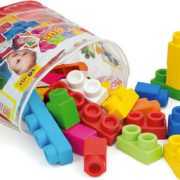 CLEMENTONI Clemmy Plus baby set kostky gumové 30ks měkké velké dílky v plastové tašce