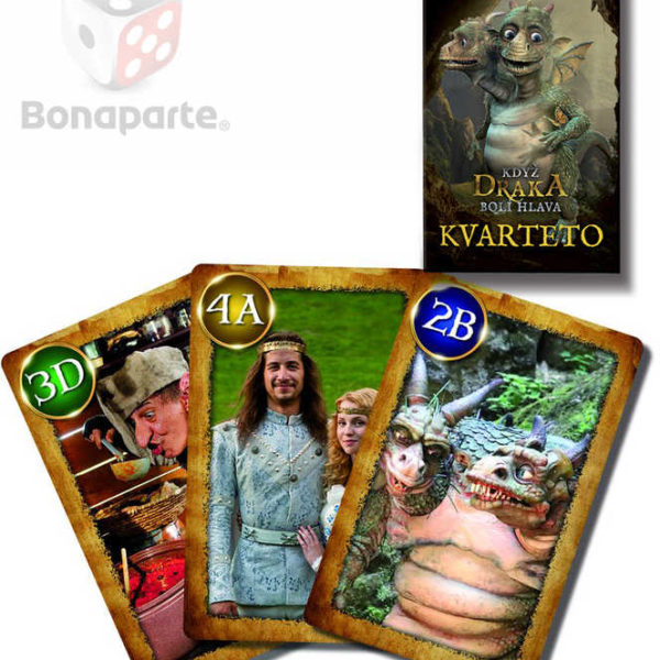 BONAPARTE HRA Karetní kvarteto Když draka bolí hlava v papírové krabičce
