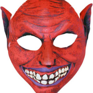 KARNEVAL Maska čerta červená textilní pro dospělé KARNEVALOVÝ DOPLNĚK
