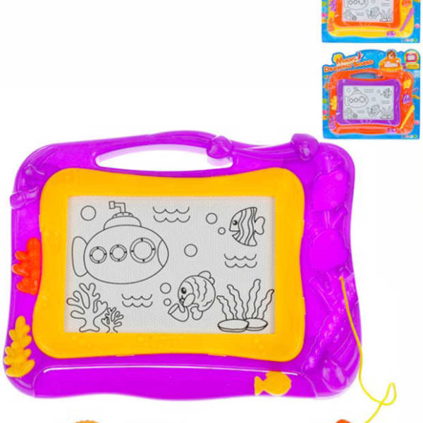 Tabulka dětská kreslicí magnetická set s razítky a kouzelným perem 3 barvy