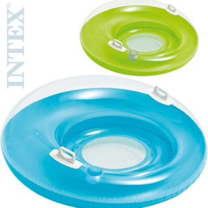 INTEX Plavací dětské křeslo 119cm nafukovací kruh s úchyty 2 barvy na vodu 58883