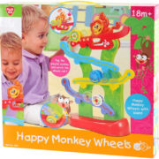 Baby Štastná opice dráha opičí s kolečky pro miminko plast