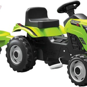 SMOBY Traktor dětský šlapací Farmer XL zelený set s vozíkem s klaksonem