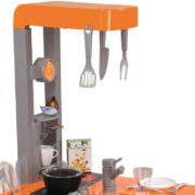 SMOBY Kuchyňka dětská Bon Appetit oranžová set s nádobím a potravinami Zvuk