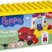 PlayBIG BLOXX Stavebnice Peppa Pig železniční zastávka set s 1 figurkou v boxu