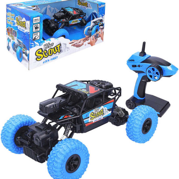RC Auto Blue Scout 27cm s REC kamerou 2.4GHz 4x4 na vysílačku Wifi na baterie