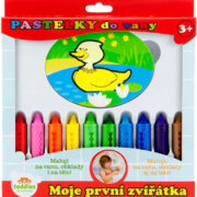 Pastelky do vany moje první zvířátka set 10ks s houbičkou smývatelné